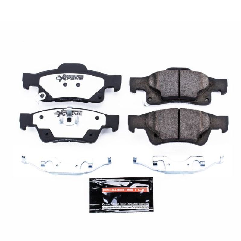 PowerStop - Z36 Truck and SUV Carbon-Fiber Ceramic Brake Pads with Hardware Kit