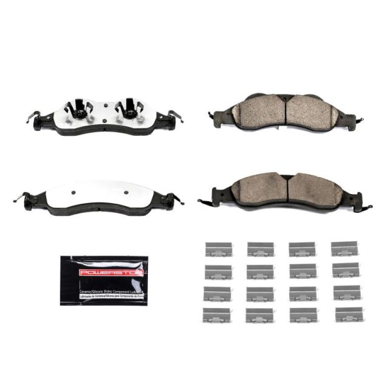 PowerStop - Z36 Truck and SUV Carbon-Fiber Ceramic Brake Pads with Hardware Kit
