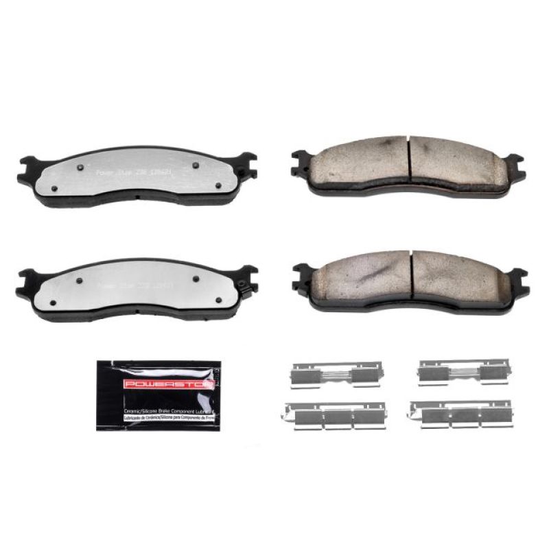 PowerStop - Z36 Truck and SUV Carbon-Fiber Ceramic Brake Pads with Hardware Kit