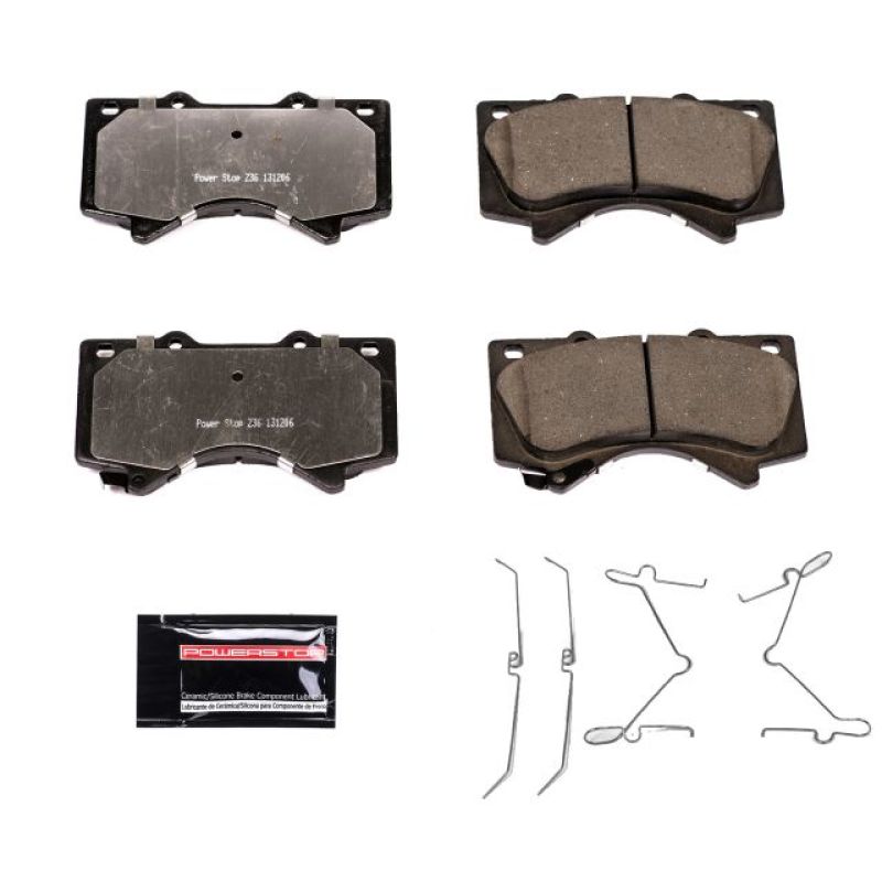 PowerStop - Z36 Truck and SUV Carbon-Fiber Ceramic Brake Pads with Hardware Kit