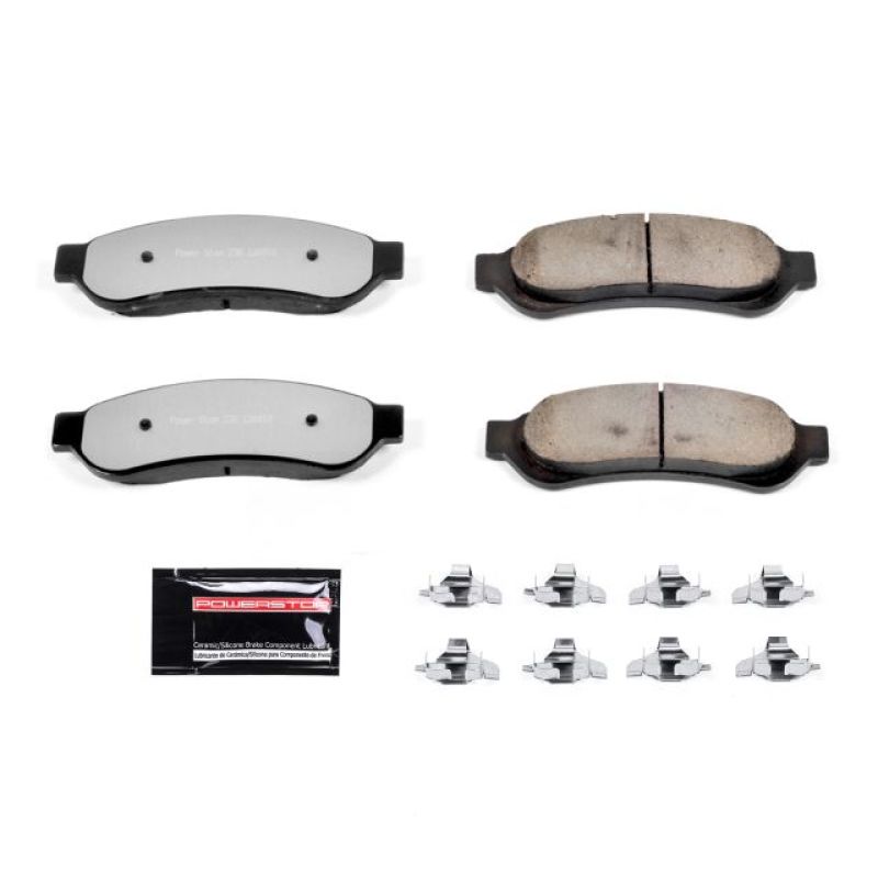 PowerStop - Z36 Truck and SUV Carbon-Fiber Ceramic Brake Pads with Hardware Kit