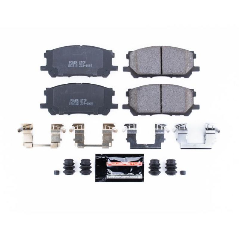 PowerStop - Z23 Daily Driver Carbon-Fiber Ceramic Brake Pads with Hardware Kit