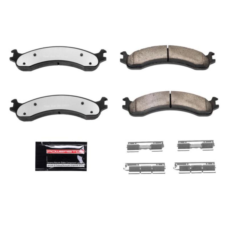 PowerStop - Z36 Truck and SUV Carbon-Fiber Ceramic Brake Pads with Hardware Kit