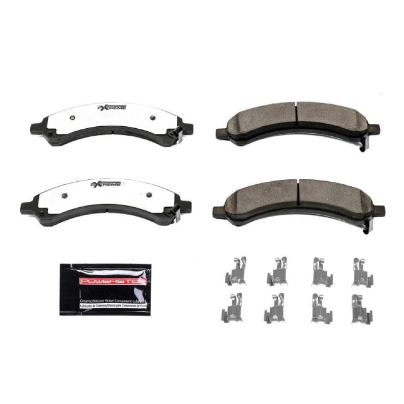 PowerStop - Z36 Truck and SUV Carbon-Fiber Ceramic Brake Pads with Hardware Kit