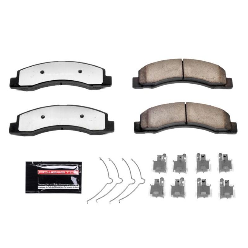 PowerStop - Z36 Truck and SUV Carbon-Fiber Ceramic Brake Pads with Hardware Kit