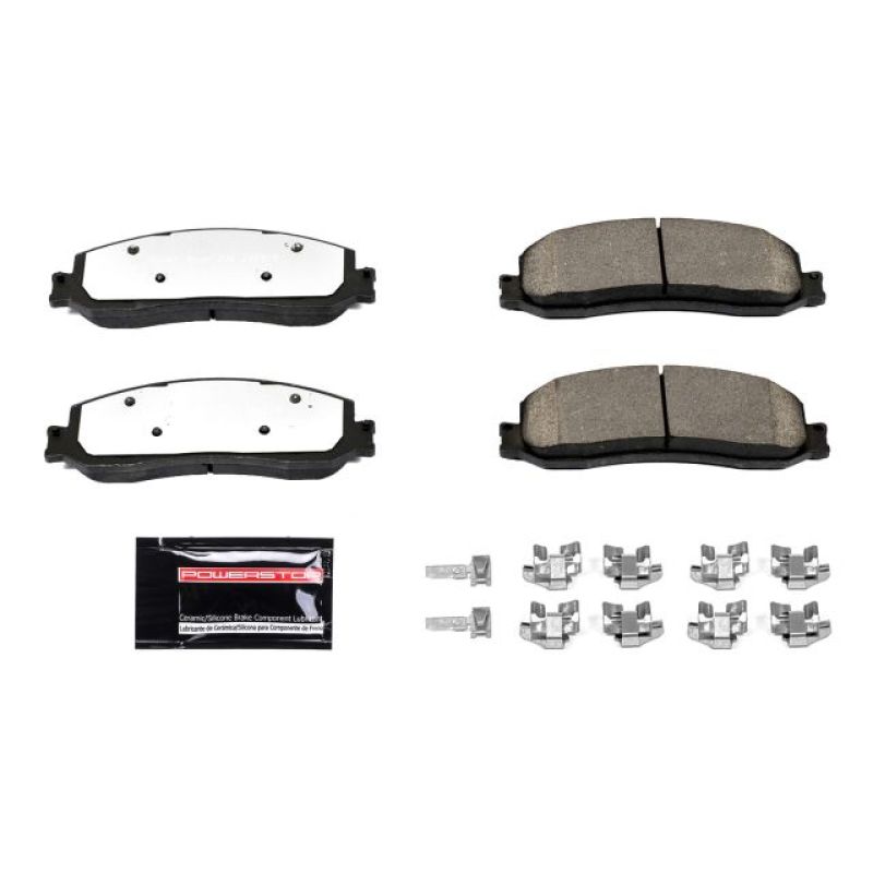 PowerStop - Z36 Truck and SUV Carbon-Fiber Ceramic Brake Pads with Hardware Kit