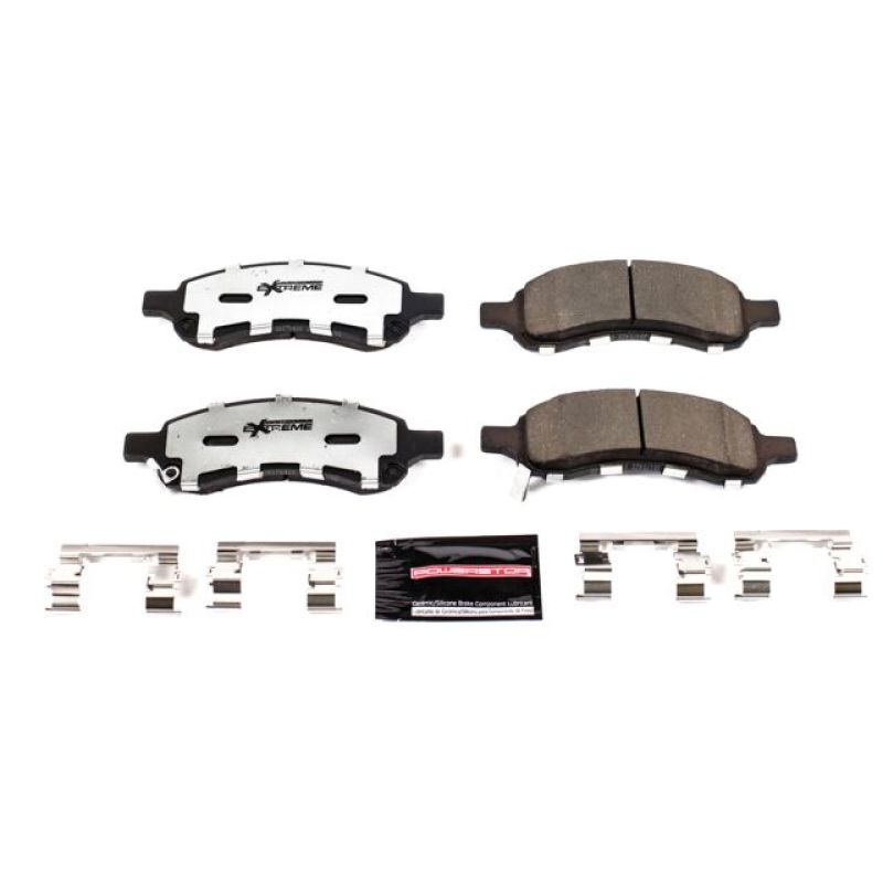 PowerStop - Z36 Truck and SUV Carbon-Fiber Ceramic Brake Pads with Hardware Kit