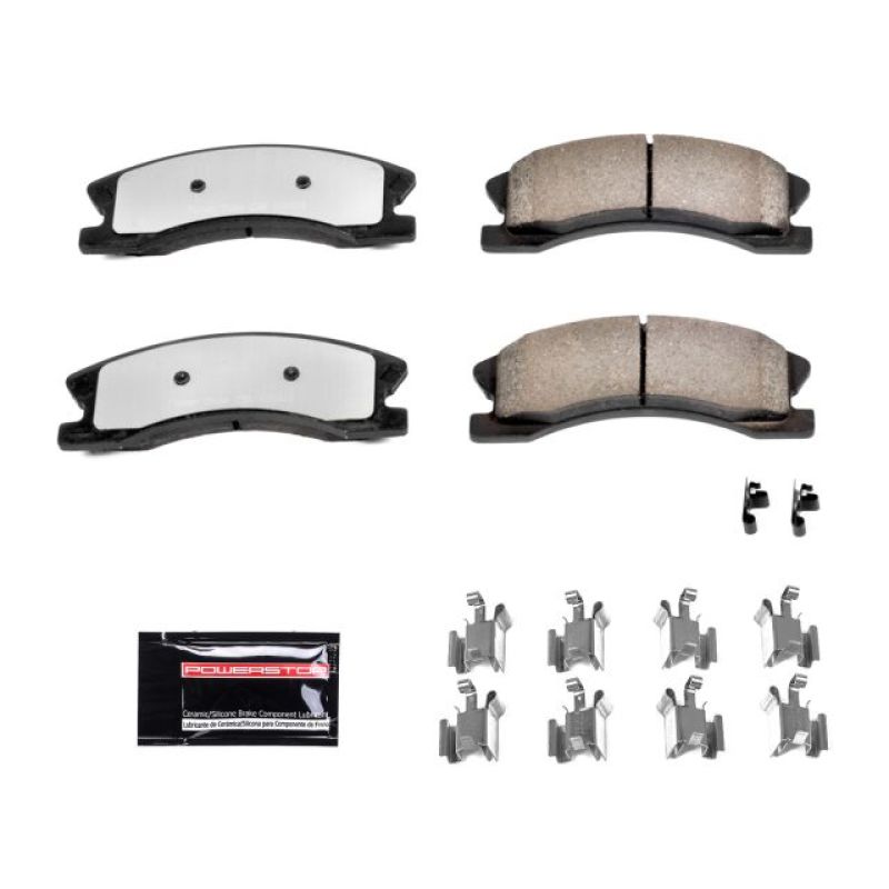 PowerStop - Z36 Truck and SUV Carbon-Fiber Ceramic Brake Pads with Hardware Kit