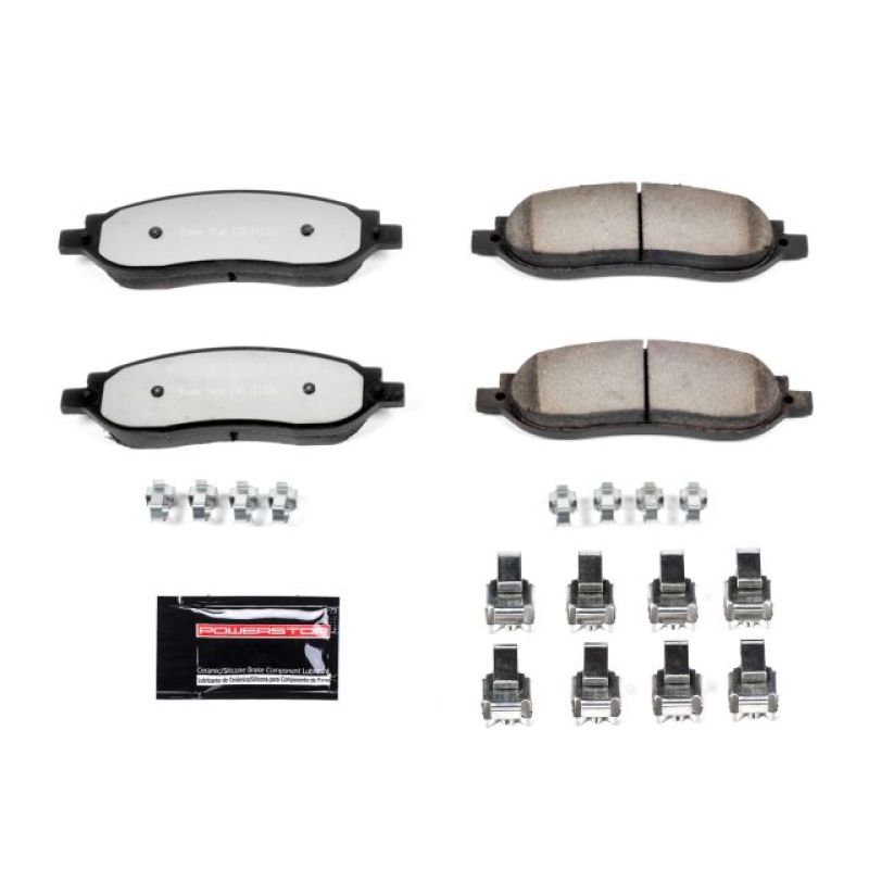 PowerStop - Z36 Truck and SUV Carbon-Fiber Ceramic Brake Pads with Hardware Kit