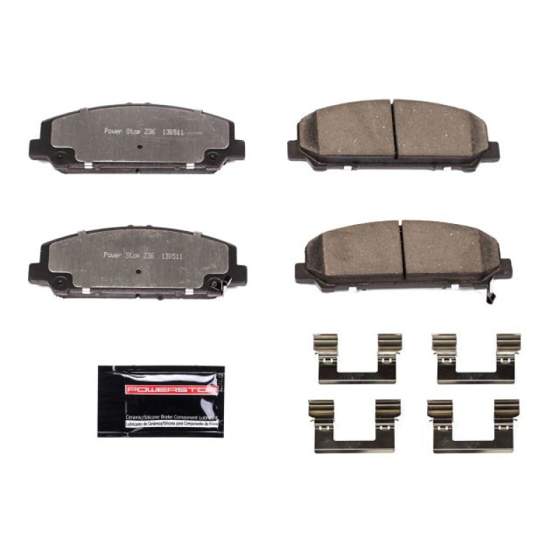 PowerStop - Z36 Truck and SUV Carbon-Fiber Ceramic Brake Pads with Hardware Kit