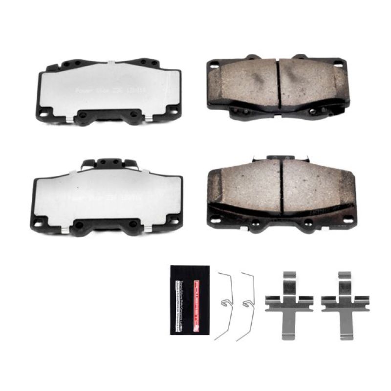 PowerStop - Z36 Truck and SUV Carbon-Fiber Ceramic Brake Pads with Hardware Kit