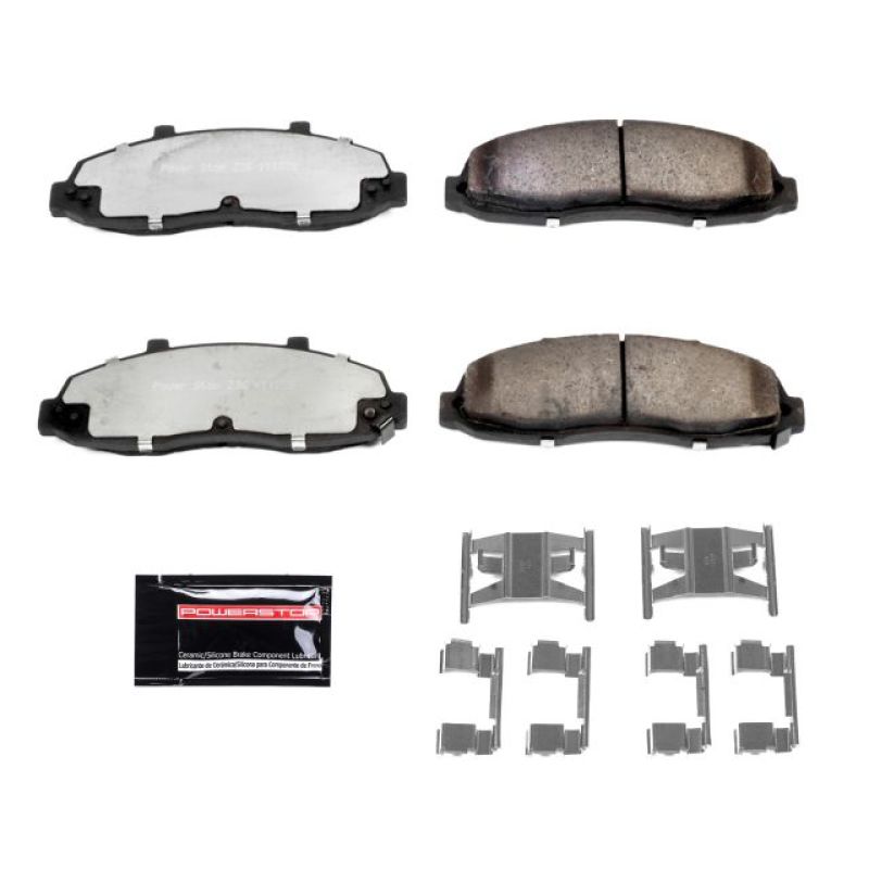 PowerStop - Z36 Truck and SUV Carbon-Fiber Ceramic Brake Pads with Hardware Kit