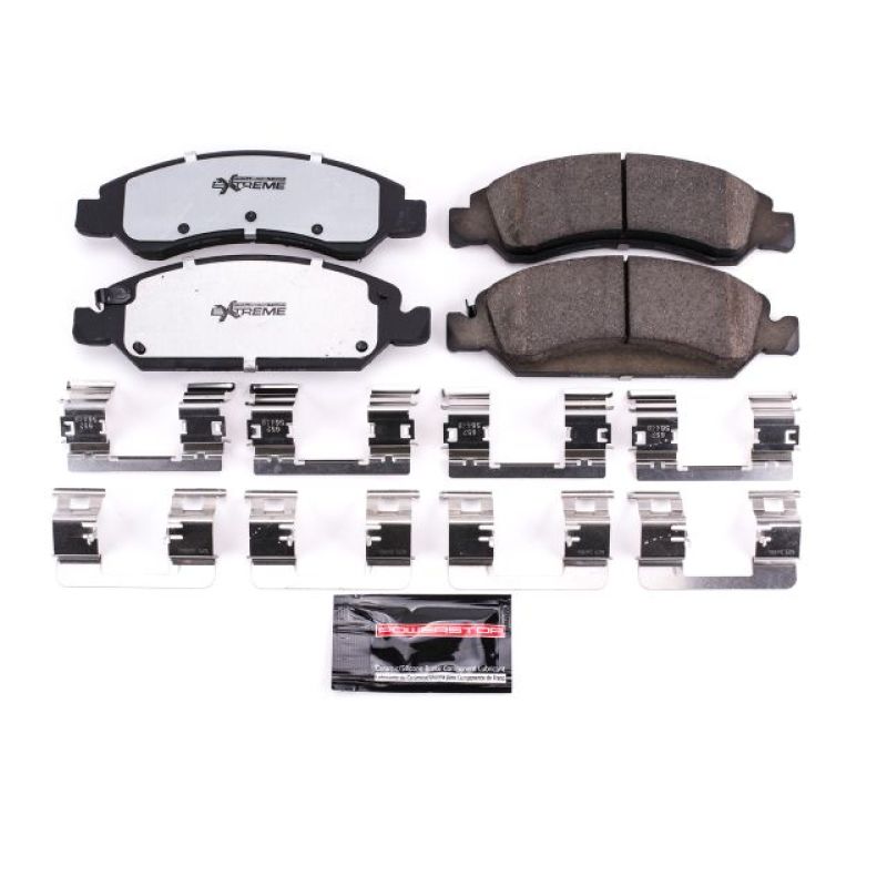PowerStop - Z36 Truck and SUV Carbon-Fiber Ceramic Brake Pads with Hardware Kit