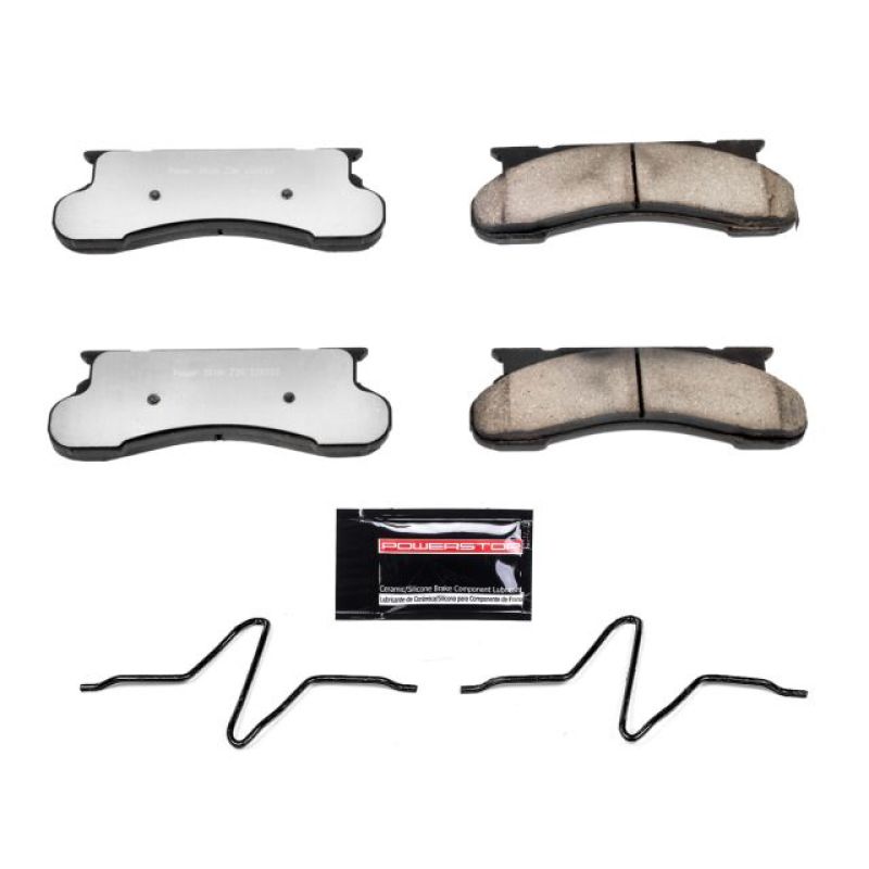PowerStop - Z36 Truck and SUV Carbon-Fiber Ceramic Brake Pads with Hardware Kit