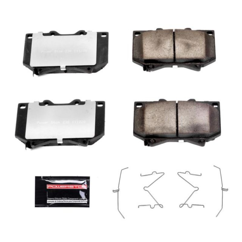 PowerStop - Z36 Truck and SUV Carbon-Fiber Ceramic Brake Pads with Hardware Kit