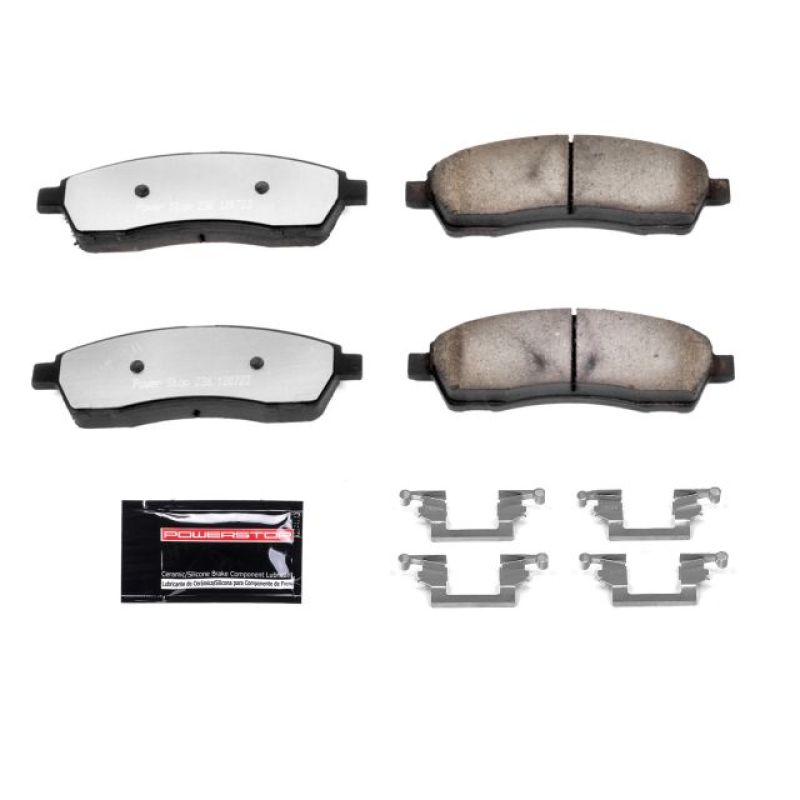 PowerStop - Z36 Truck and SUV Carbon-Fiber Ceramic Brake Pads with Hardware Kit