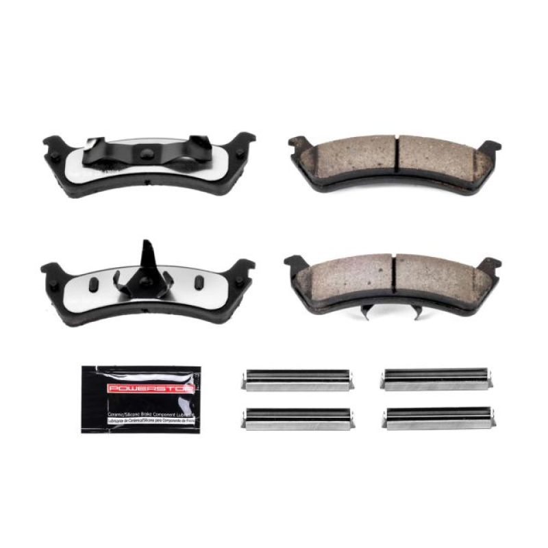 PowerStop - Z36 Truck and SUV Carbon-Fiber Ceramic Brake Pads with Hardware Kit