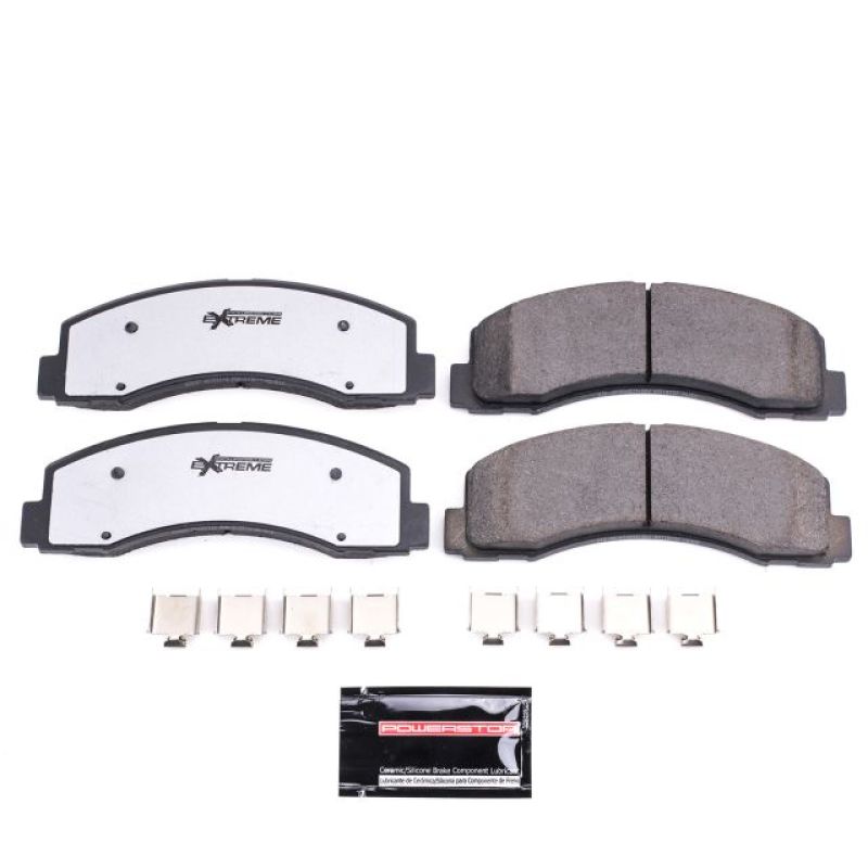 PowerStop - Z36 Truck and SUV Carbon-Fiber Ceramic Brake Pads with Hardware Kit