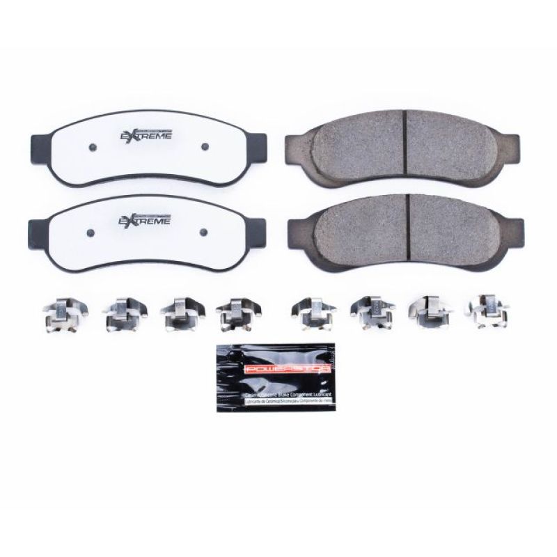 PowerStop - Z36 Truck and SUV Carbon-Fiber Ceramic Brake Pads with Hardware Kit