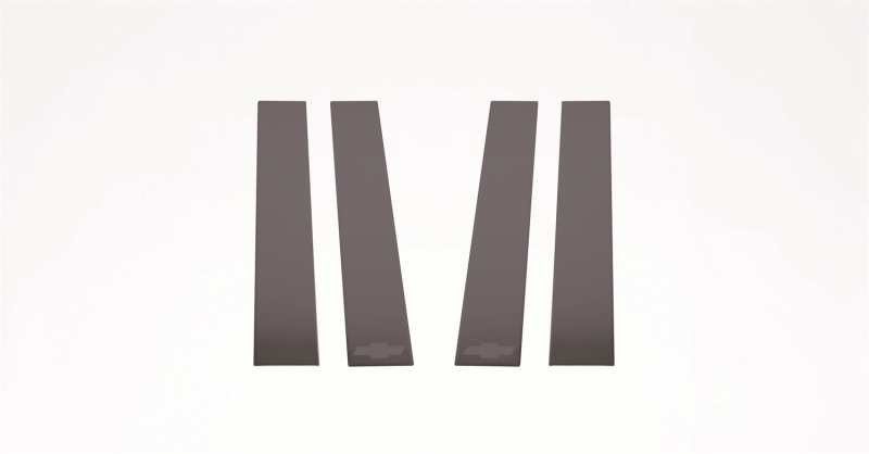 Putco 14-18 Chevy Silverado LD - Fits Double Cab/Crew Cab - 4pcs Black Platinum Pillar Posts