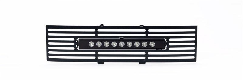 Putco 11-14 Ford F-150 - EcoBoost Bumper Grille Inserts - Black SS Bar and 10in Luminix Light Bar
