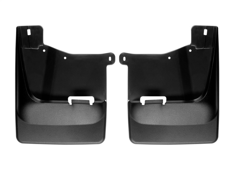WeatherTech 20-24 Chevrolet Silverado 2500HD/3500HD Front No Drill Mudflaps - Black