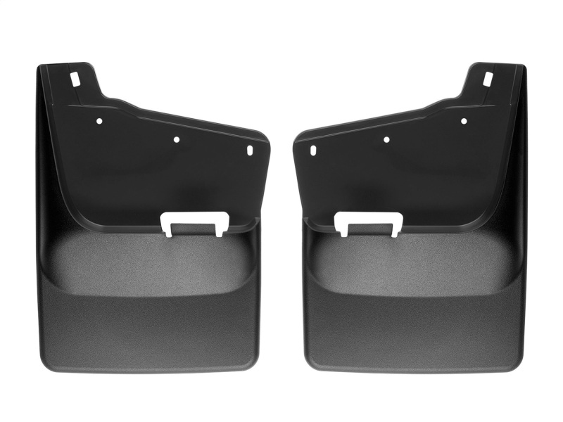 WeatherTech 20-24 Chevrolet Silverado 2500HD/3500HD Rear No Drill Mudflaps - Black