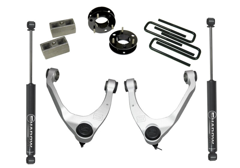 Superlift 14-18 Chevy Silv 1500 2WD 3.5in Lift Kit w/ Alum/Stamped Steel Control Arms & Rear Shocks