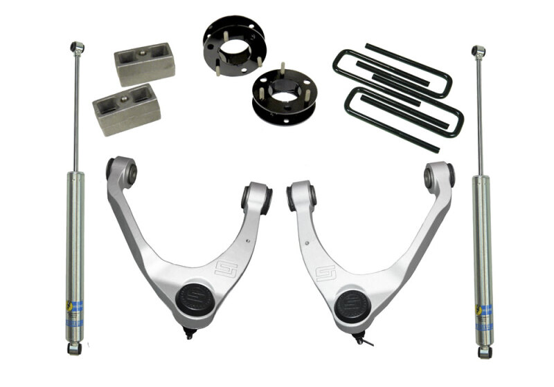 Superlift 14-18 Chevy Silv 1500 2WD 3.5in Lift Kit w/ Alum/Steel Control Arms & Bilstein Rear Shocks