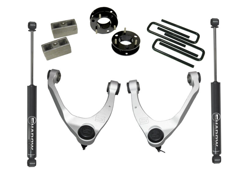 Superlift 07-16 Chevy Silv 1500 2WD 3.5in Lift Kit w/ Cast Steel Control Arms & Rear Shocks