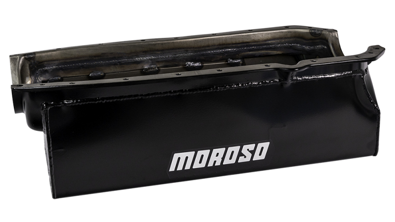 Moroso 65-Up Oldsmobile V-8 (330-455) Marine Stroker Box Sump Flat Bottom 10qt 7.25in Steel Oil Pan