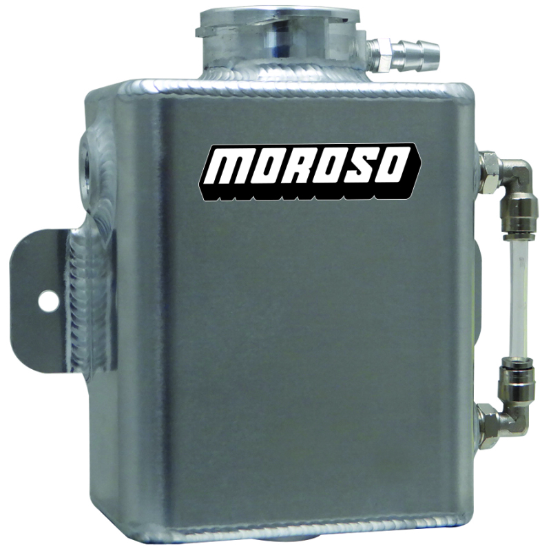 Moroso Universal Coolant Expansion Tank (w/Sight Tube) - Billet Filler Neck - 1.25qt