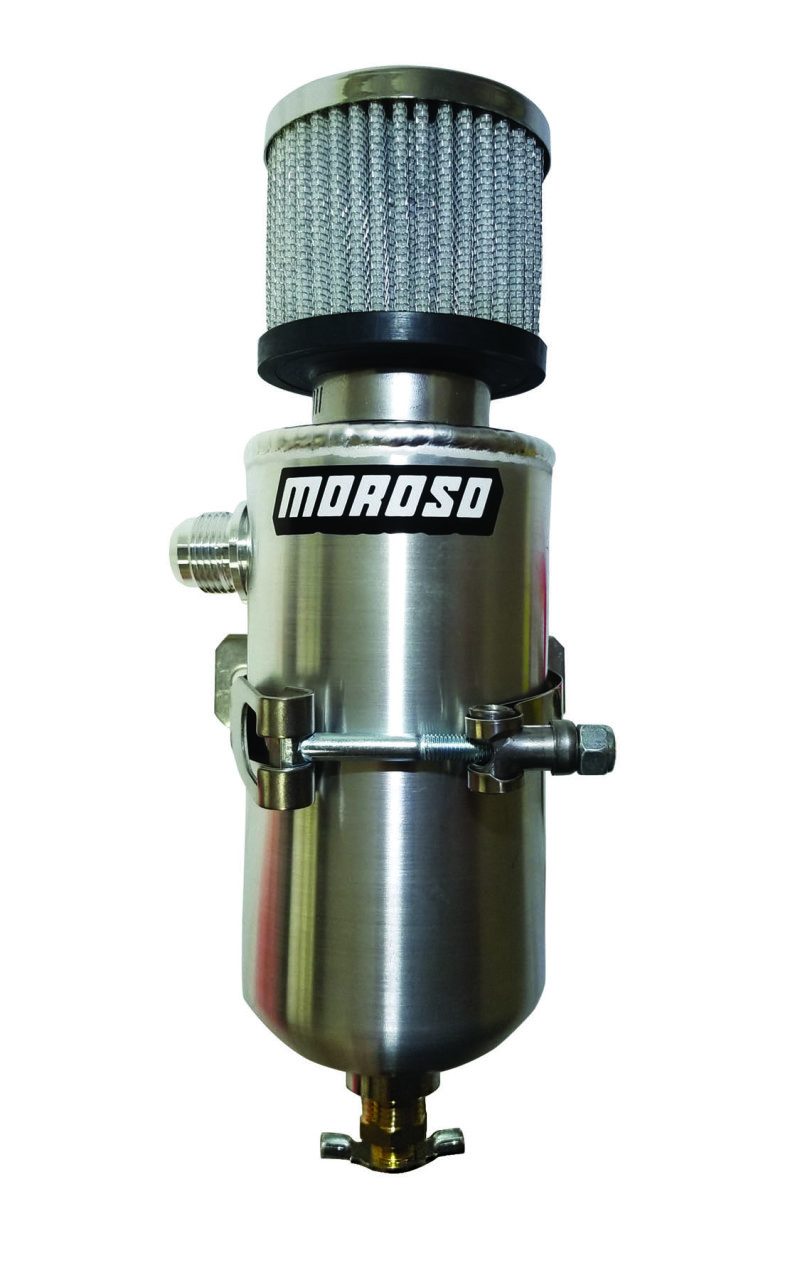 Moroso Breather Tank/Catch Can -10An Male Fitting - Aluminum
