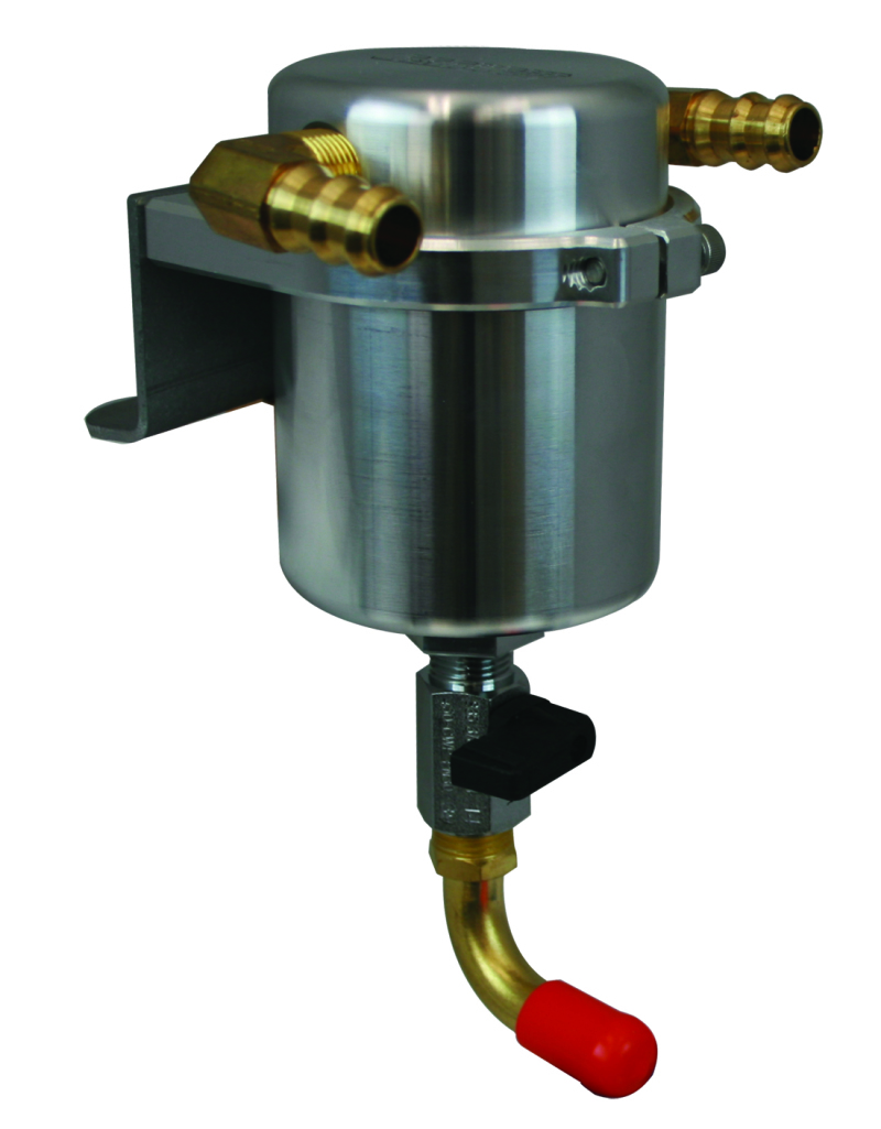 Moroso 11-14 Ford F-150 EcoBoost/5.0L Air/Oil Separator Catch Can - Large Body - Billet Aluminum