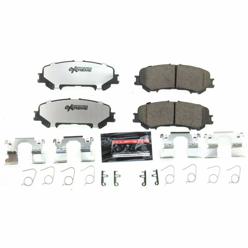 PowerStop - Z36 Truck and SUV Carbon-Fiber Ceramic Brake Pads with Hardware Kit