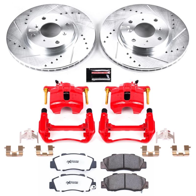 Power Stop 93-96 Honda Prelude Front Z26 Street Warrior Brake Kit w/Calipers