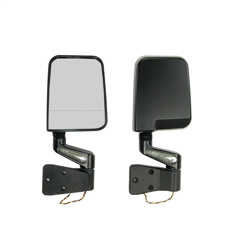 Jeep Wrangler Black LED Dual Focal Point Mirrors (1987-2002)