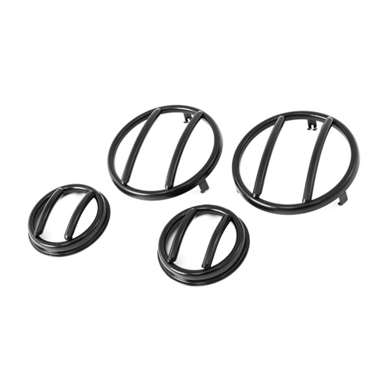 Jeep Wrangler JK Black Euro-Guard Front Side Marker & Parking Light Set (2007-2018)