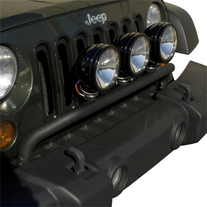 Jeep Wrangler JK Textured Black Bumper Mounted Light Bar (2007-2018)