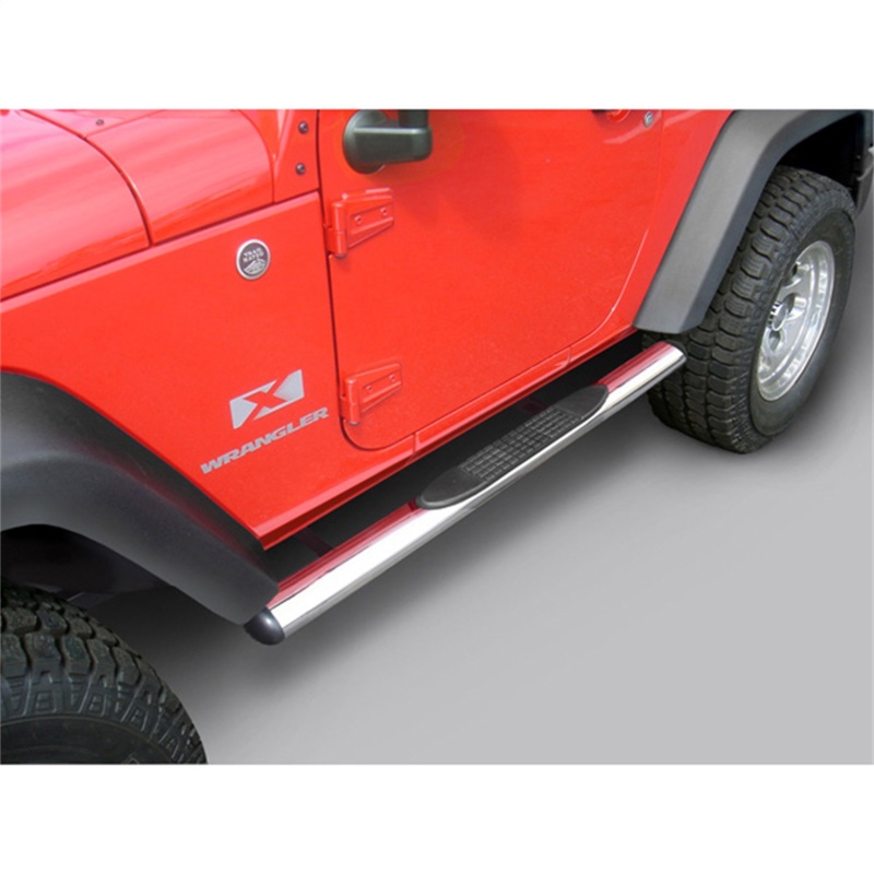 Jeep Wrangler JK 2-Door Stainless Steel 4" Oval Side Steps-Pair (2007-2018)