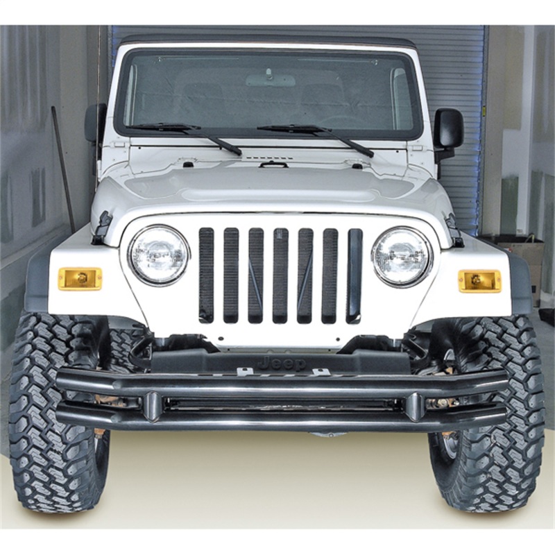 Jeep CJ, Wrangler & Unlimited Black Front Tubular Bumper (1976-2006)
