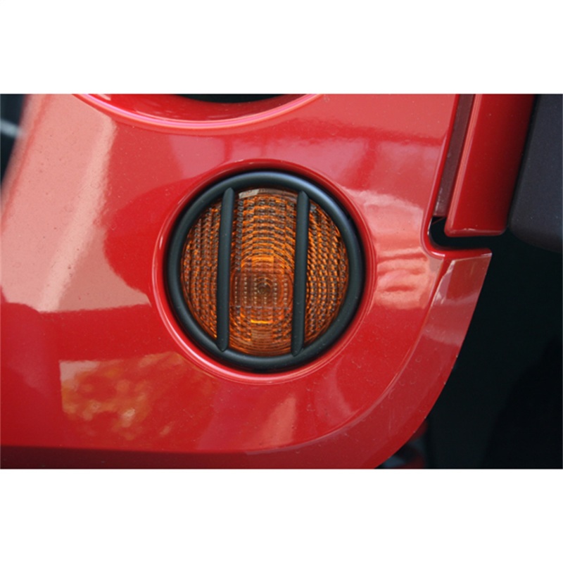 Jeep Wrangler (JK) Black Turn Signal Euro Guard-Pair (2007-2018)