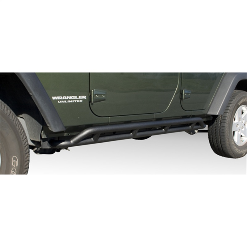 Jeep Wrangler JK 4-Door Textured Black RRC Rocker Slider-Pair (2007-2018)