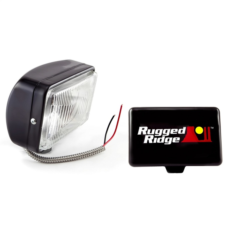 Rugged Ridge Single 5"x7" Rectangular 100 Watt Black Fog Lamp