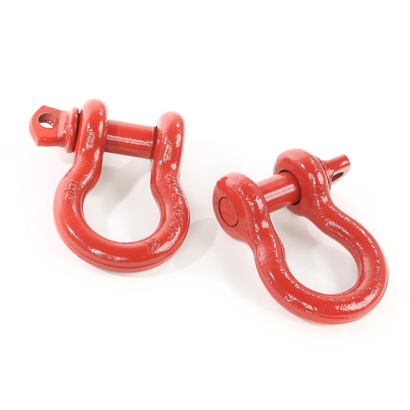 Rugged Ridge 3/4" Red Steel D-Ring Shackles (Pair)