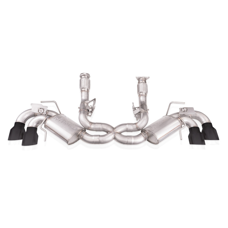 Stainless Works 20-21 Chevrolet Corvette C8 6.2L Legend Cat-Back Exhaust w/ Matte Black Tips