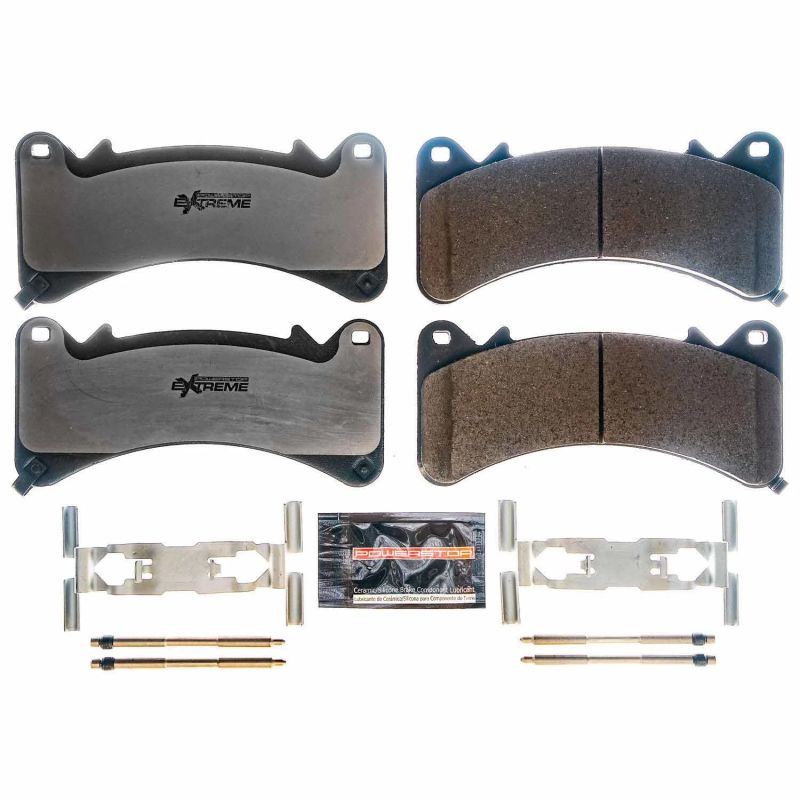 PowerStop - Z36 Truck and SUV Carbon-Fiber Ceramic Brake Pads with Hardware Kit