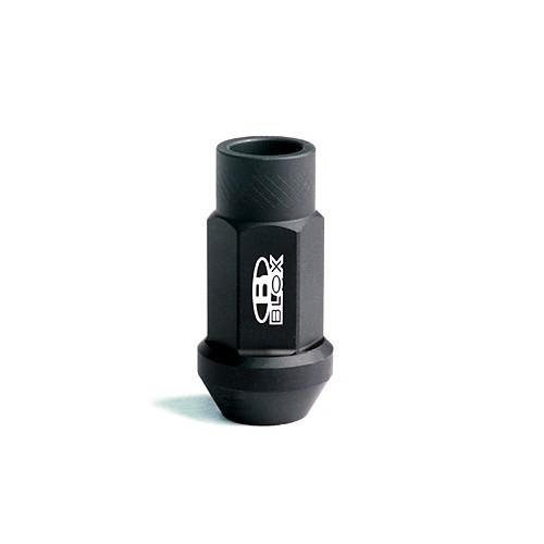 BLOX Racing Street Series Forged Lug Nuts - Flat Black 12 x 1.5mm - Single piece