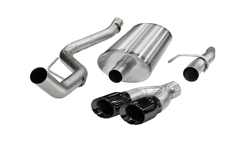 Corsa 2011-2014 Ford F-150 5.0L V8 Black Sport Cat-Back Exhaust