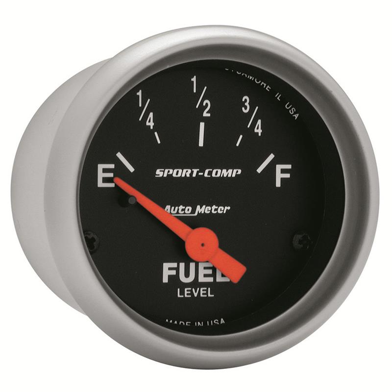 Autometer Sport Comp 52mm Short Sweep Electronic Fuel Level Gauge